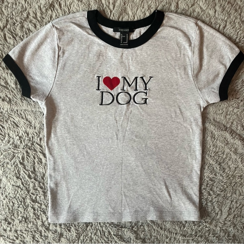 Forever 21 “I ❤️ MY DOG” cute tee shirt